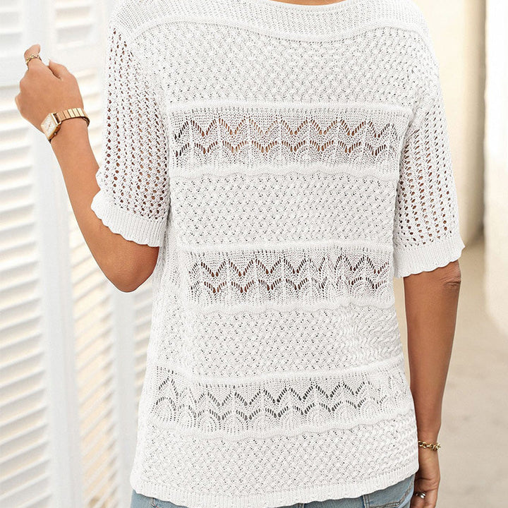 MARICEL – BLUSA DE PUNTO VINTAGE DE ENCAJE
