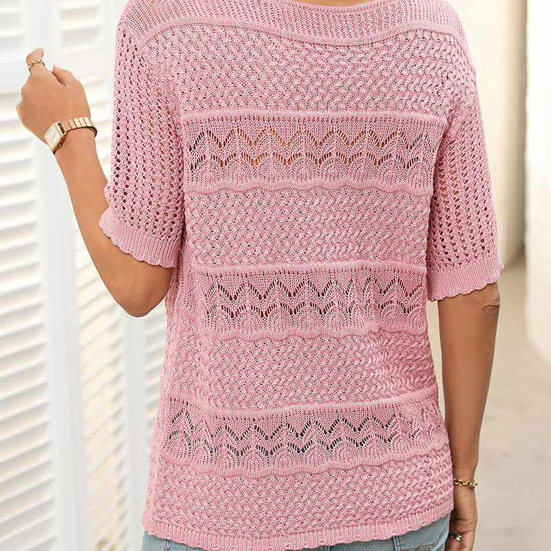 MARICEL – BLUSA DE PUNTO VINTAGE DE ENCAJE