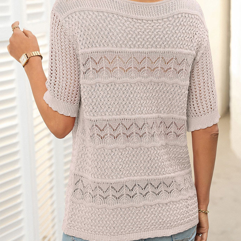 MARICEL – BLUSA DE PUNTO VINTAGE DE ENCAJE