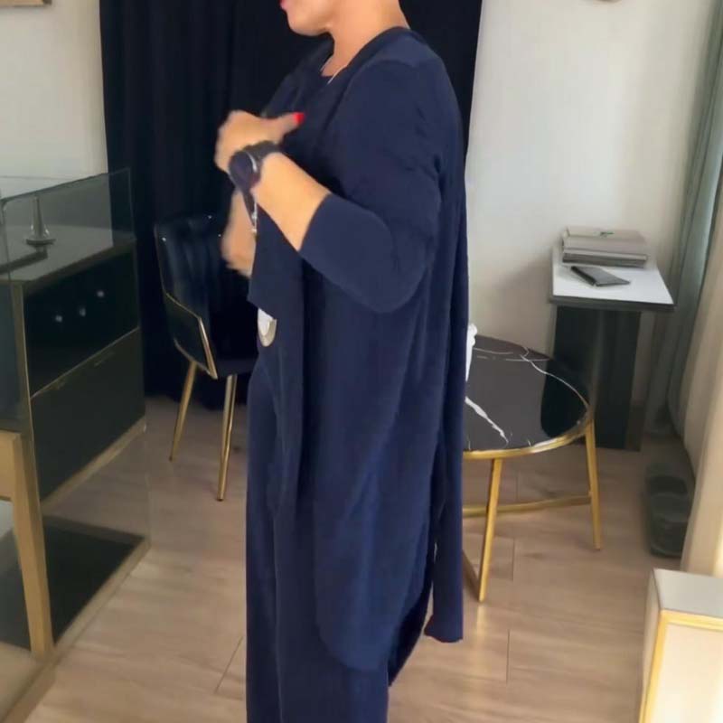 NATALIE - CONJUNTO CLÁSICO DE 3 PIEZAS CON CARDIGAN, TOP Y PANTALONES