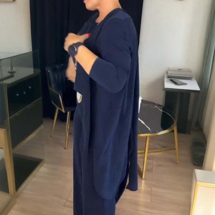 NATALIE - CONJUNTO CLÁSICO DE 3 PIEZAS CON CARDIGAN, TOP Y PANTALONES