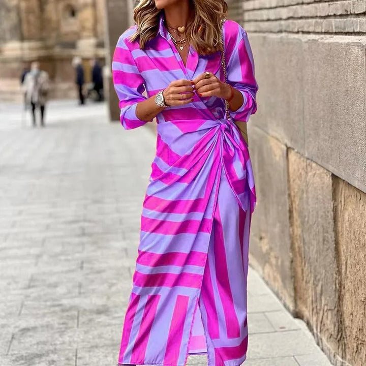 VIA - VESTIDO MAXI IMPRESO DE ALTA CALIDAD