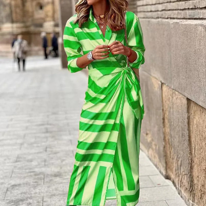 Vera - Vestido Estampado de Largo Medio