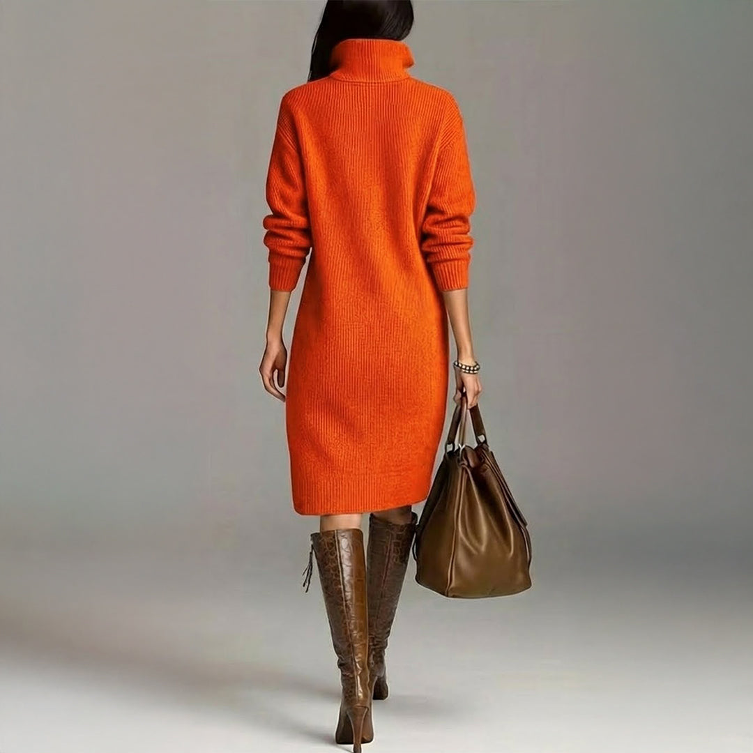 BELLE – VESTIDO DE PUNTO SUAVE CON BOTONES