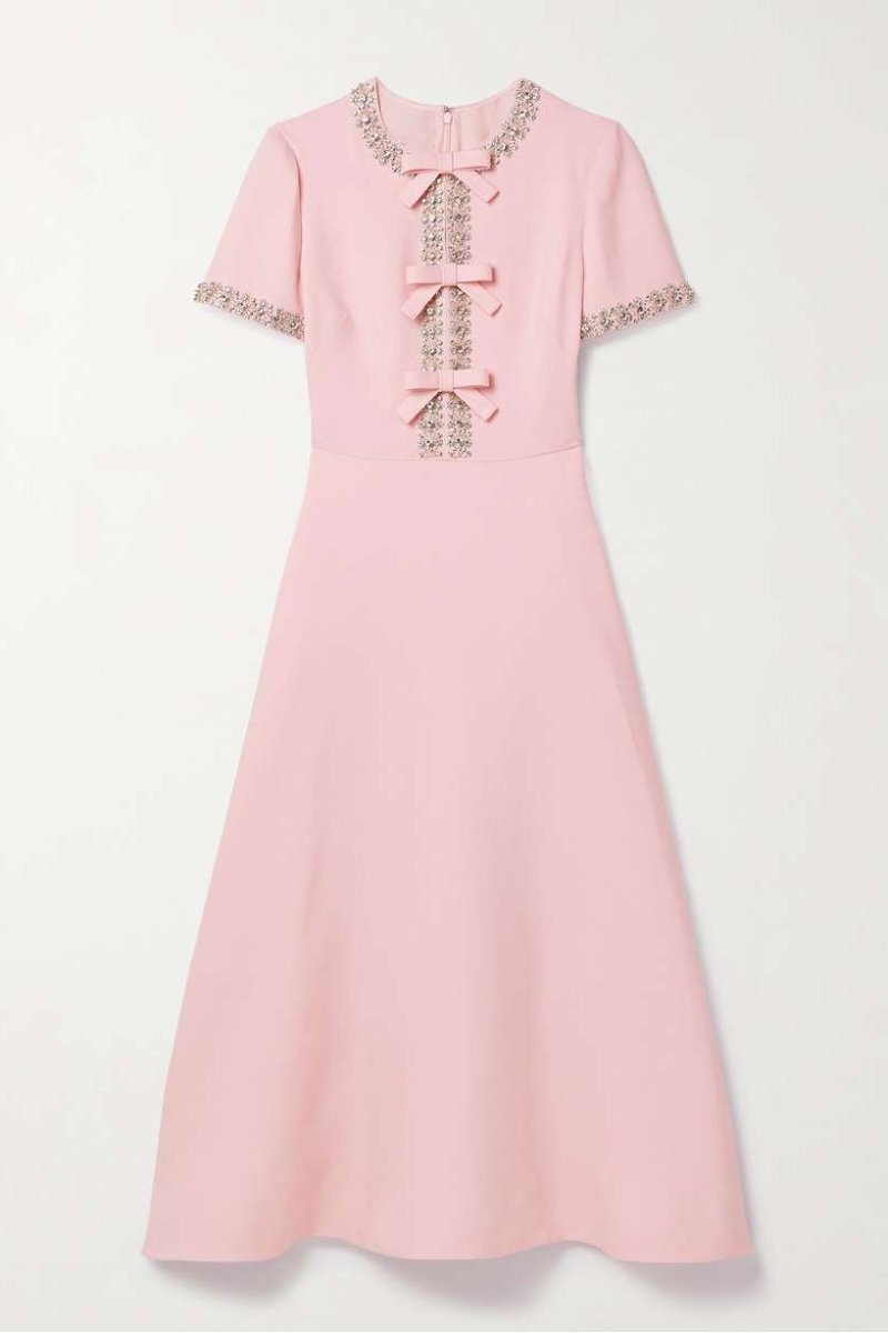 Vestido Midi Zoe Bowknot con Cristales
