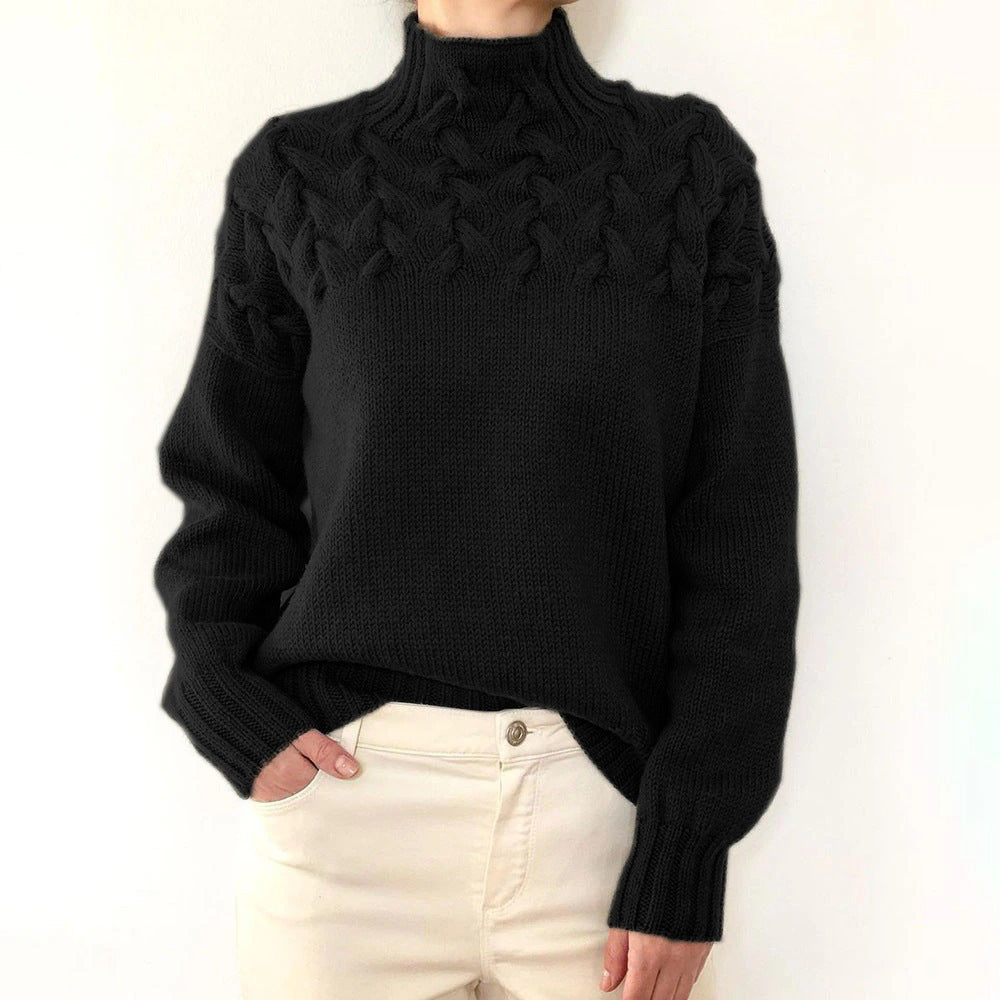 Elena | Suéter de Cuello Alto Tejido y Cálido